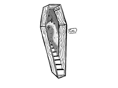 Stairs in a coffin flash design digital digital art digital illustration illustration ipad pro procreate procreate art