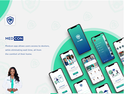 MedCon (Medical care at your convenience) account concept doctor health healthcare hospital login medical medicine new nurse ui uidesign