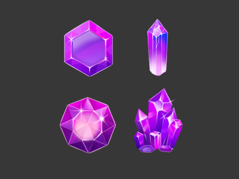 Crystals by or livneh on Dribbble