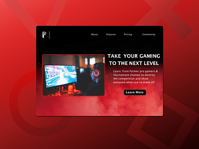 Daily UI 003 color daily 100 challenge daily ui daily ui 003 design gaming gaming website home page homepage design sketch webconcept webdesign website design