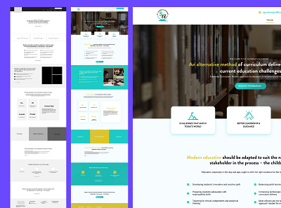 Website for a private school adobe xd ui design uiux ux web design website website design website designer