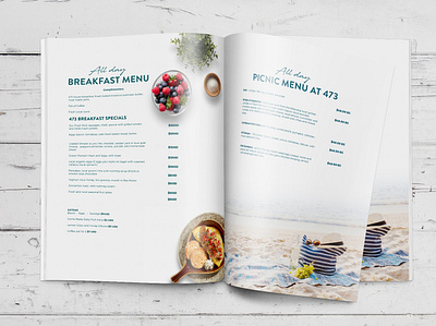 Food Menu for a Resort food menu graphic design print design resort design resort marketing wordpress