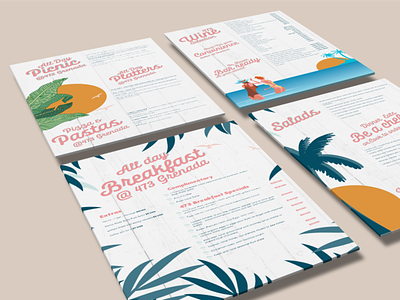 Full Tropical-Vintage Menu designer designer portfolio marketing colaterals menu design resort design web