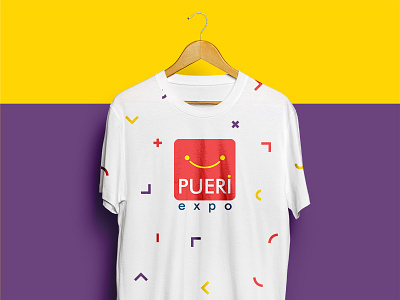 Pueri Expo - Promotional t-shirt brand identity cloth color expo kids layout promotional purple t shirt tshirt visual identity yellow