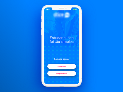 Welcome page for an education app app apple blue cta education iphone learn navigation ui ux welcome