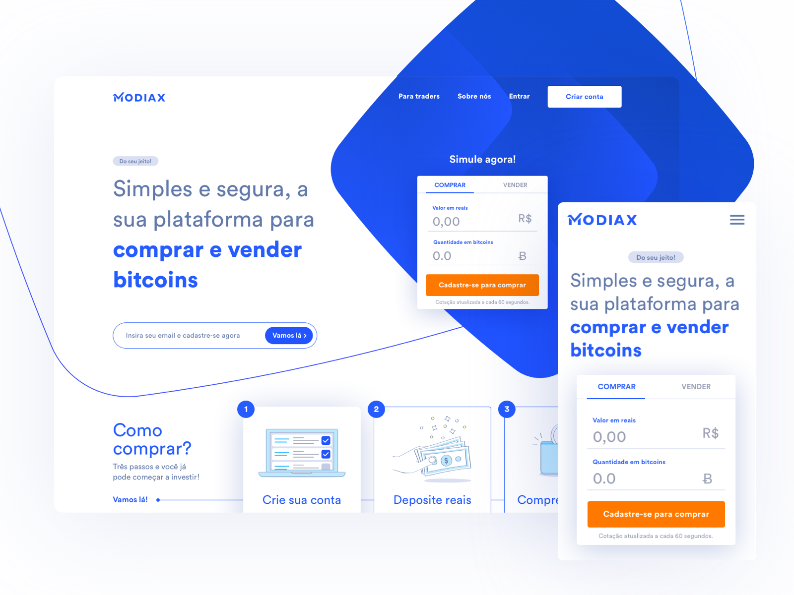 Modiax Crypto exchange – Website by F�bio Oliveira on Dribbble