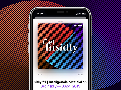 Podcast cover | Get insidly album cover apple audio episode get insidly gradient insidly lines listen mobile music podcamp podcast podcast app podcast cover podcast logo stripes title type ui