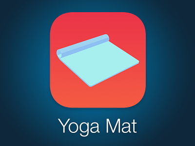 Yoga Mat blue flat icon ios icon red yoga yoga mat