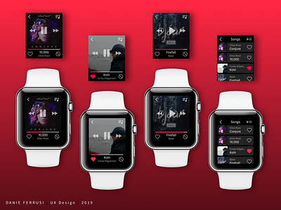 Daily UI 010: Music Player apple dailyui design interface design iwatch music player sketch smartwatch ui ux