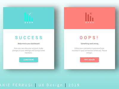 Daily UI 011: Flash Message branding continue dailyui design desktop error flash flash message flash messages icon interface logo sketch success try again typography ui ux website