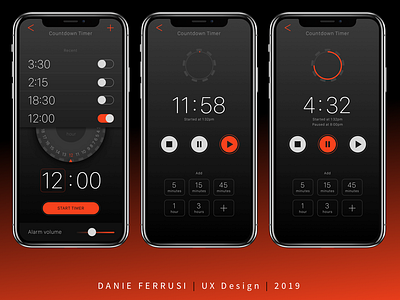 Daily UI 014: Countdown Timer add time app application branding countdown dailyui design dial icon icon design interface ios iphone orange sketch timer ui ux