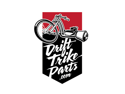 Drift Trike Parts Logo illustration motorsports racing vector