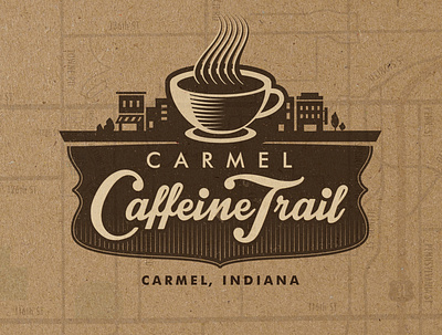 Carmel Caffeine Trail Logo branding logo