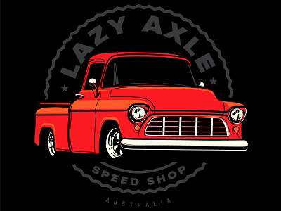 Lazy Axle Speed Shop Logo Design branding chevy illustration logo vector