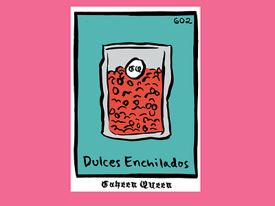 Taheen Queen Loteria arizona dulce handdrawn illustration latino loteriacard mexican mexicancandy southwest sticker