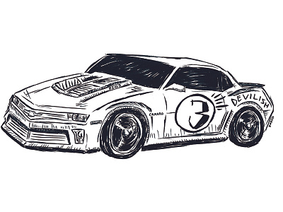 Chevy Camaro EcoCar3 asu auto chevycamaro ecocar3 fast hand drawn handlettering illustration