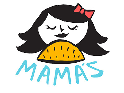 Mamas Tacos Logo chicano hand lettering illustration latino logo mama mexican taco tacos typography