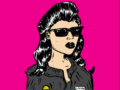 Chola Goth chicano chologoth cool hand drawn illustration mexican pin up pink tacos