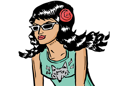 Wolf Shirt Girl girls hispanic illustration illustrator latina millenial rose wolf