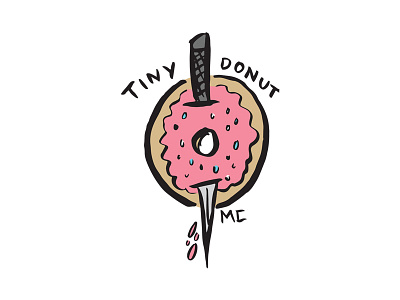 Tiny Donut Motorcycle Club cute donuts illustration knives logo motorcycle patch pins rad sweet tattoo