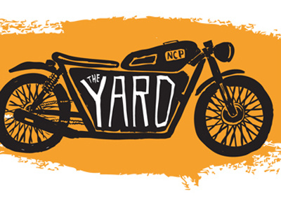 Yard moto hand drawn motorcycle vintage