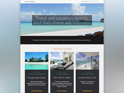 Vaystays css design html landing page luxury made by munsters sass ui ux vacation