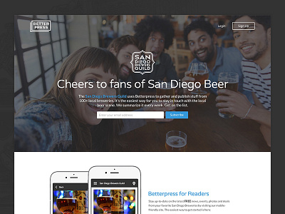 Betterpress android app design beer css html ios python san diego sass scss ui design web design