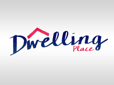 Dwelling Place church concept logo typography