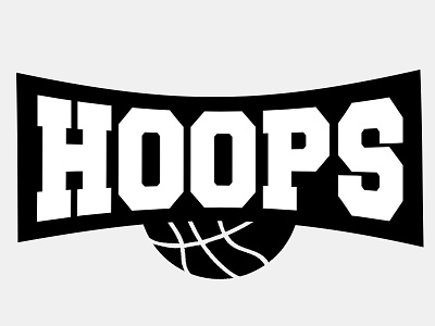 Logo Series: Hoops app basketball hoops icon logo monotone simple sports