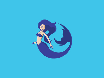 Mermaid logo mermaid sea swimming
