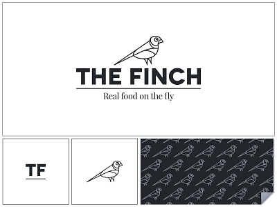 The Finch bird identity logo