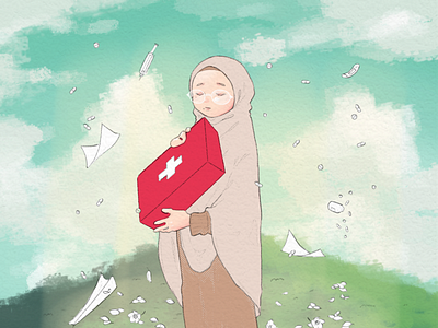 𝗝𝗶𝗸𝗮 𝗞𝗶𝘁𝗮 𝗕𝗲𝗿𝗯𝗲𝗱𝗮⁣ 2d concept art hijab humanbeing illustration islam muslim purpose