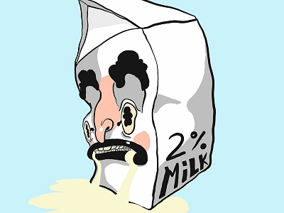 Spilt Milk digital illustration drawing illustration vector