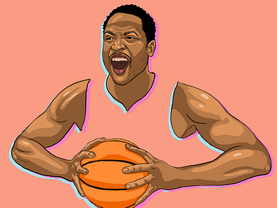 Dwayne Wade design digital illustration drawing illustration procreate