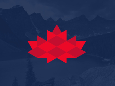 Canadian Logo canada geometric leaf logo maple mark national red