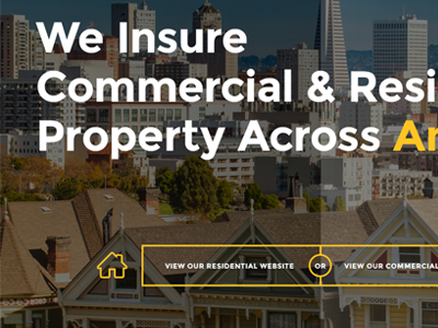 Landing Page button cityscape houses icon insurance outline property real estate