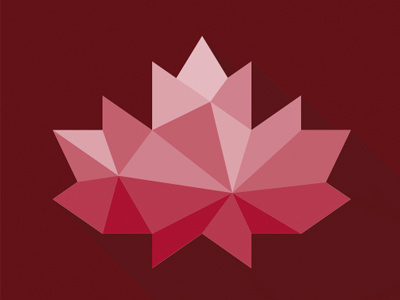 Maple Leif Garrett canadian geometric leaf maple mosaic polygon red