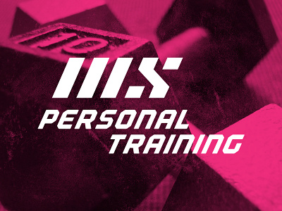 MLS Personal Training brand contrast diagonal exercise hot pink logo mark sports sporty trainer