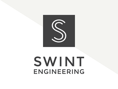 Swint Engineering Logo clean contrast logo modern s simple