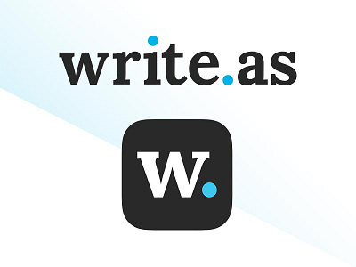 write.as _______ app app icon brand clean icon logo simple type