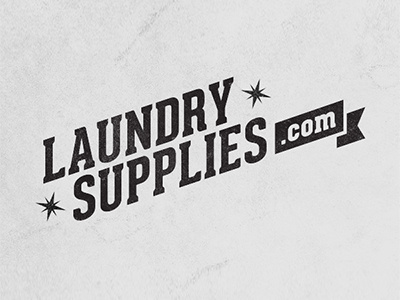 Laundry Logo black retro texture vintage white
