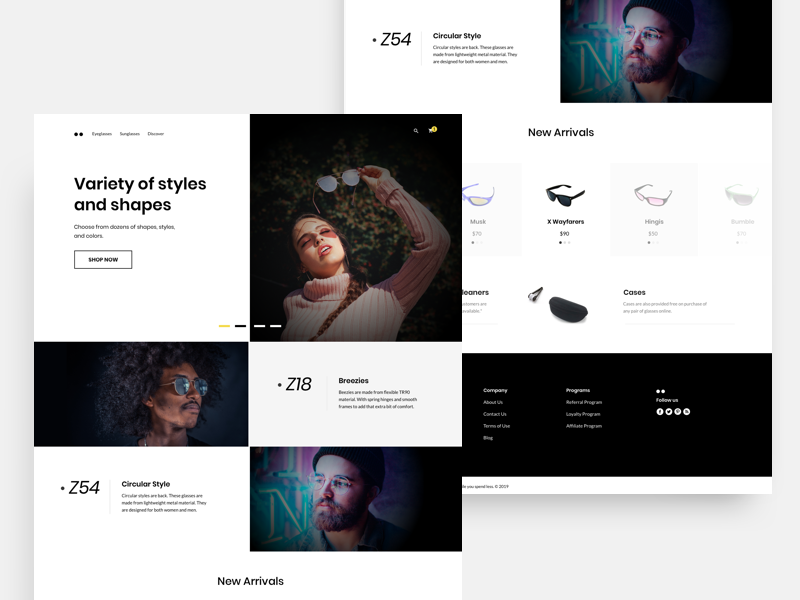 Eyewear Web Design by Williams Websites on Dribbble