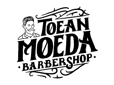 • Toean Moeda Barbershop • barbershop customlogo handdrawn handmade logogram logotype typeface typography vintagelogo