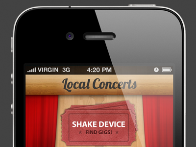 Local Concerts iOS App app ios iphone