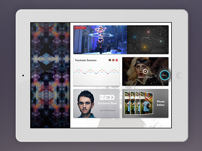 Very Early ARTPOP Main Screen Concept app ios ipad mainscreen menu ui ux