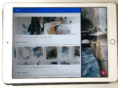 Responsive iPad Panels interaction ios ipad mobile motion native prototype ui