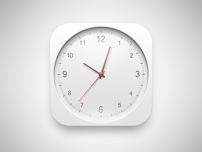 White clock dearsalt icon ps ui