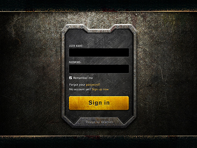 Game login box dearsalt ui