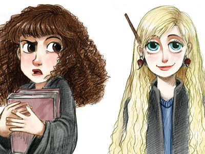 Hermione and Luna harry potter hermione granger luna lovegood