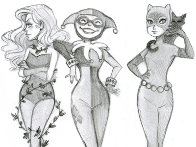 Gotham Girls batman catwoman harley quin poison ivy